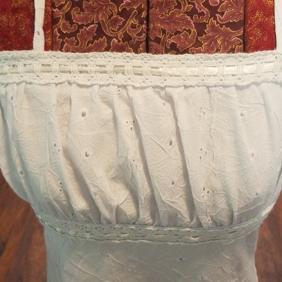 White Floral Spaghetti Strap Dress. 90s Vibes! - Picture 2 of 4